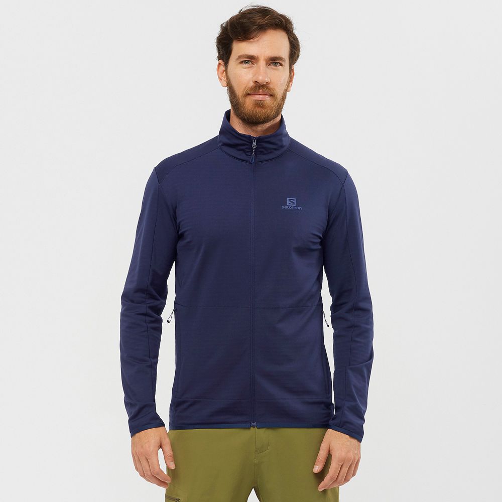 Salomon Singapore Mens Midlayers - Navy | 09327-HLKE